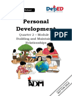 Personal Development: Quarter 2 - Module 2: Building and Maintaining Relationships