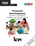 Personal Development: Quarter 2 - Module 8: Insights Into One's Personal Development