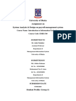 Group 11 System Analysis & Design On Payroll Management System