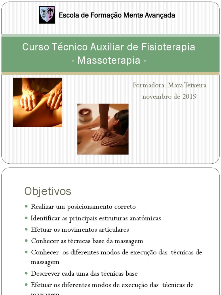 Técnicas Básicas de Massoterapia | PDF | Massagem