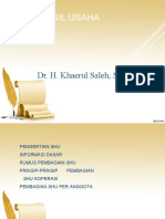 Sisa Hasil Usaha: Dr. H. Khaerul Saleh, S.P.M.Si