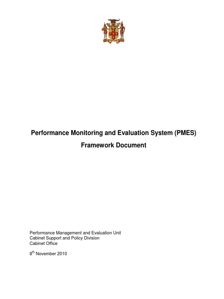 Performance Monitoring and Evaluation System (PMES) Framework Document PDF Evaluation