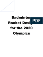 Badminton Racket Design For The 2020 Olympics