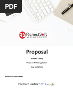 Business Proposal For Business Catalog App by Richestsoft