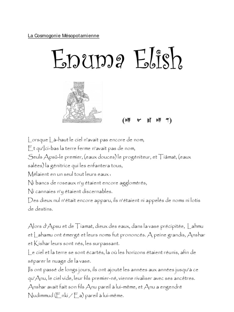 La Photo Qui Tue Texte Intégral Pdf Enuma Elish - Le Texte Intégral | PDF | Mythologie comparative | Mythologie  du Proche-Orient ancien