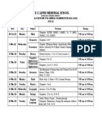 STD 9 Timetable & Portions For Annual Examination