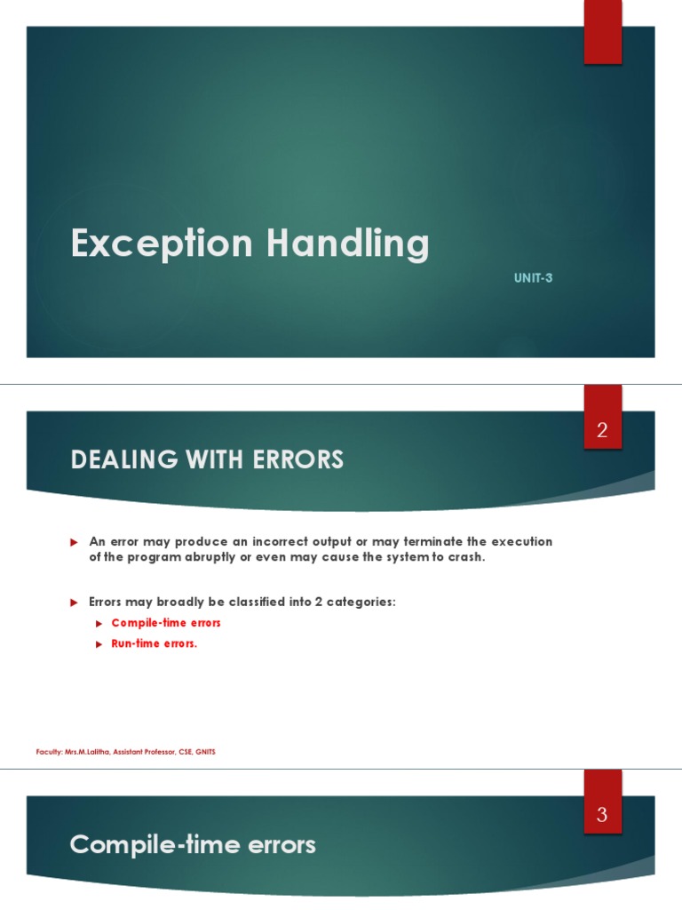 Java Exception Handling Basics | PDF | Method (Computer Programming ...