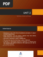 UNIT-2: Inheritance, Interface and Package