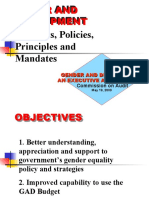 Concepts, Policies, Principles and Mandates