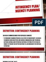 Contingency Plan/ Contingency Planning