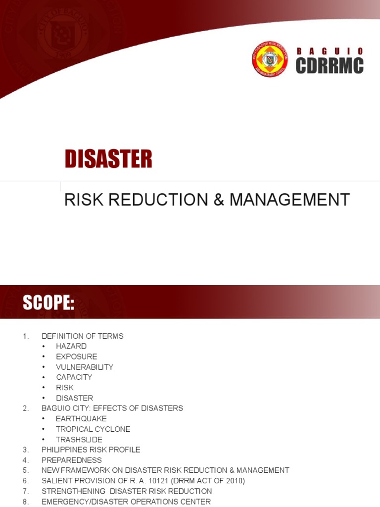 Disaster Risk Reduction and Management | PDF | Hazards | Emergency ...