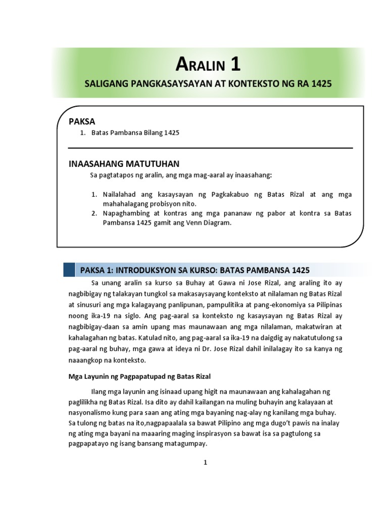 Rizal Content FINAL | PDF