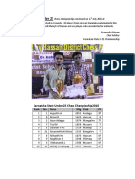 Karnataka State U-25 Chess Championship 2016 Winners