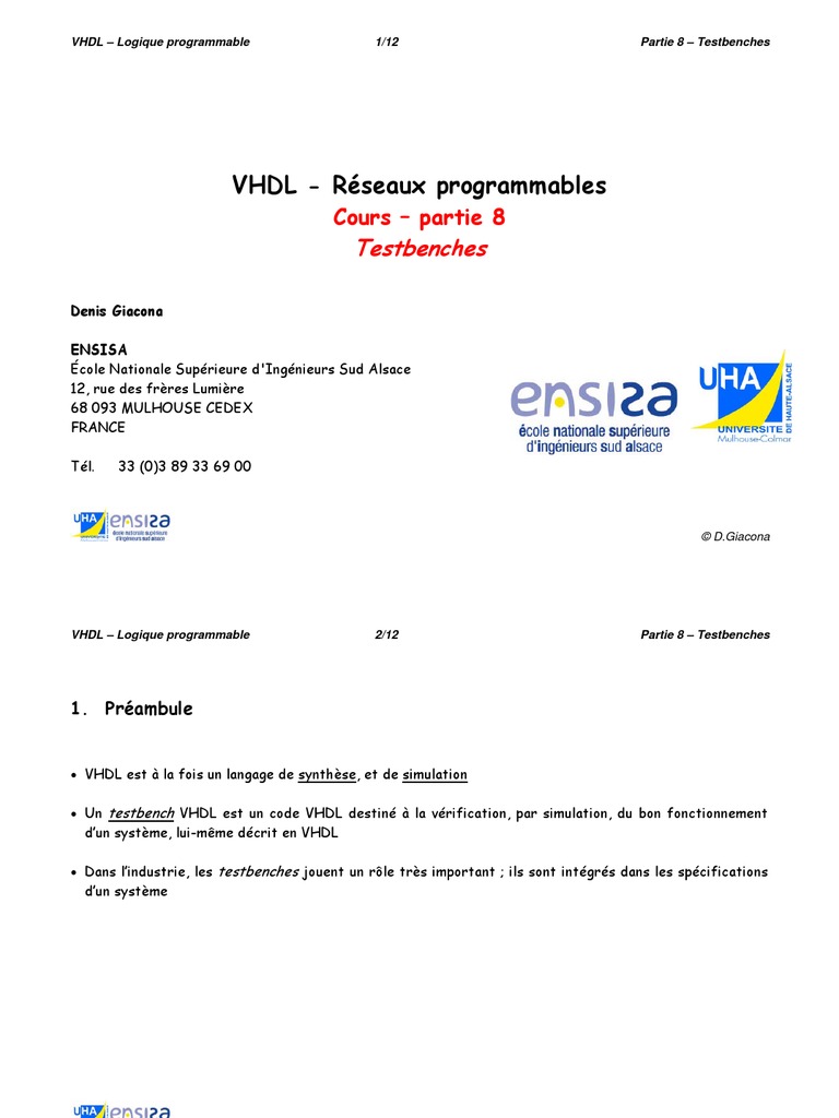 Vhdl Testbenches
