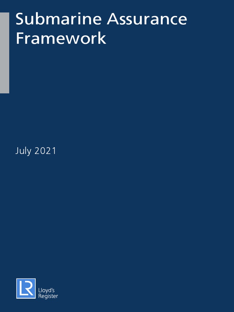 Submarine Assurance Framework July 2021 | PDF | Verification And ...