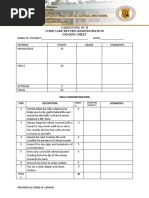 Caregiving NC Ii Cord Care Return-Demonstration Grading Sheet