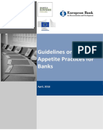 Guidelines On Risk Appetite Practices For Banks: April, 2018