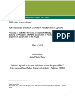 Rationalization of Wheat Markets in Pakistan: Policy Options