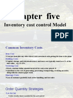 Chapter Five: Inventory Cost Control Model