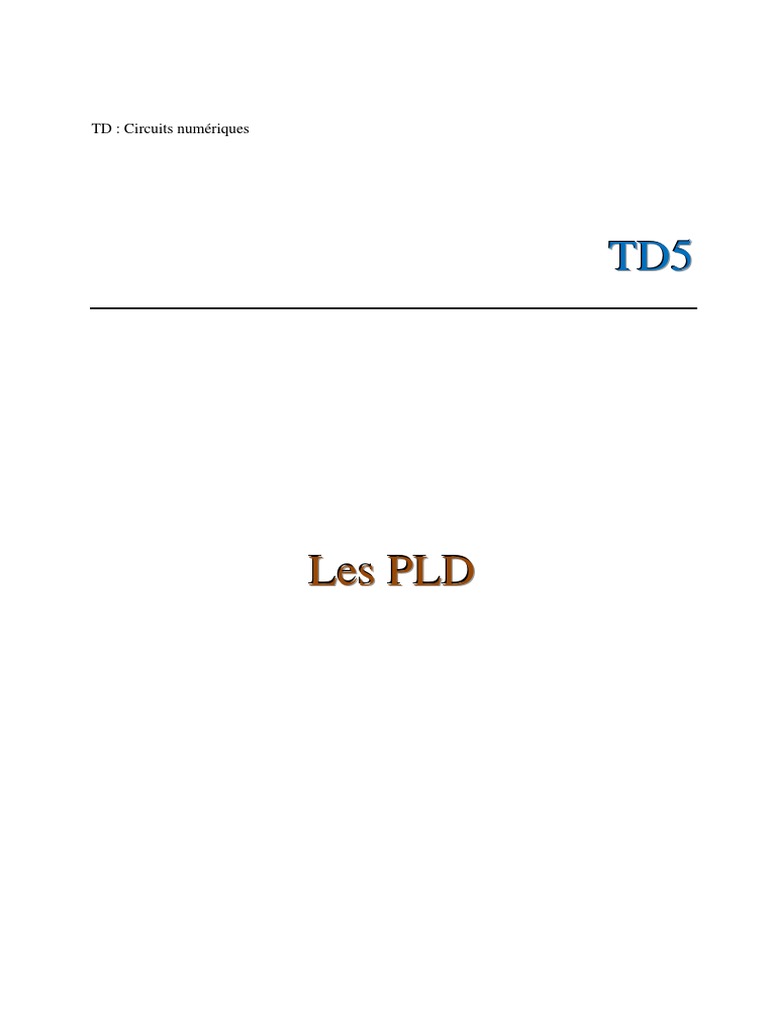 TD5 CN | PDF | Circuit électrique | Technologie numérique