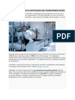 Ventilation of Switchgear and Transformer Rooms