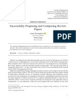 Successfully Proposing and Composing Review Papers: Anne Parmigiani Eden King