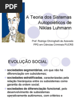 A Teoria Dos Sistemas Autopoieticos