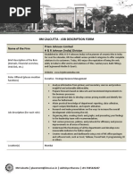 Iim Calcutta - Job Description Form: Name of The Firm Prism Johnson Limited H & R Johnson (India) Division