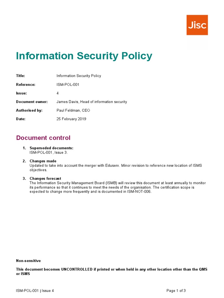Jisc Information Security Guide | PDF | Information Security | Computing