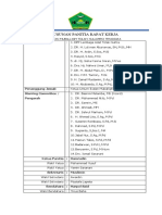 Susunan Panitia Pelaksana RAPAT KERJA IMTAK