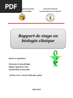 Rapport de Stage en Laboratoire Médical | PDF | Sciences et ...
