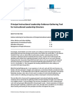 Principal Instructional Leadership Evidence-Gathering Tool For Instructional Leadership Directors