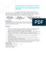 Content Based Experiment (Preparation of Inorganic Compound)