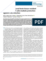 Peripherally Induced Brain Tissue-Resident Memory CD8+ T Cells Mediate Protection Against CNS Infection