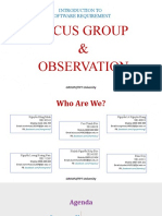 Focus Group & Observation: Introduction To Software Requirement