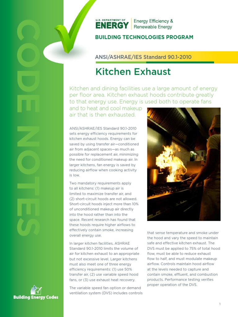 Kitchen Dining Exhaust ASHRAE 90.1 | PDF | Ventilation (Architecture ...
