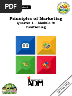 Principles of Marketing: Quarter 1 - Module 9: Positioning