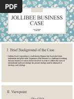 Jollibee Business Case: Irene B Calanoga 19-MBA-040