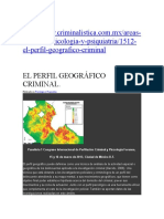 El perfil geográfico criminal: análisis de la actividad espacial de los delincuentes