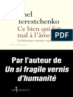 Ce Bien Qui Fait Mal À Lâme. La Littérature Comme Expérience Morale by Michel Terestchenko