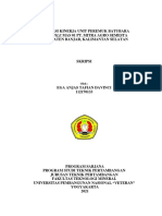 Evaluasi Kinerja Unit Peremuk Batubara Stockpile Mas 01 Pt. Mitra Agro Semesta Kabupaten Banjar, Kalimantan Selatan