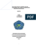 Analisis Cost Quality Control Dalam Menentukan Harga Jual Pada Pt. Sinar Gowa Industri Di Makassar Skripsi