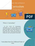 Concepts, Nature, and Purposes of Curriculum