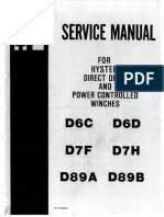 Hyster D7H Winch Service Manual 599238W