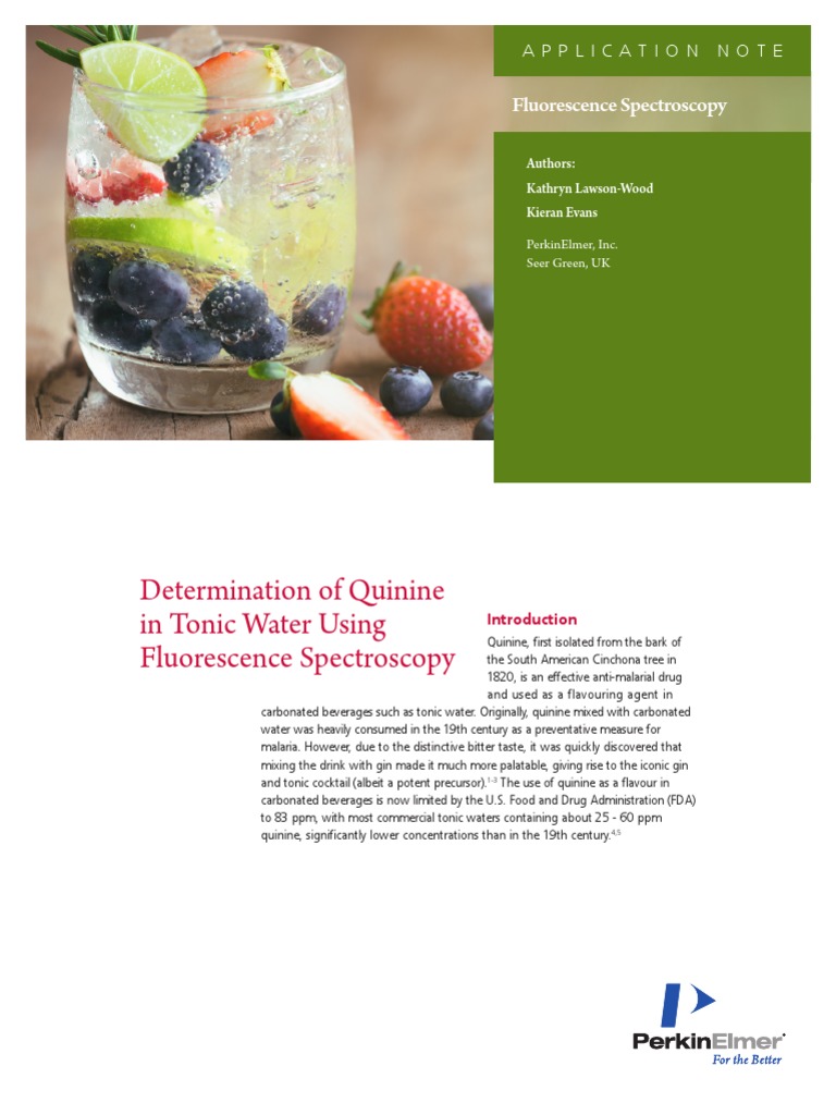 APP Quinine in Tonic Water 014133 01 PDF Emission Spectrum