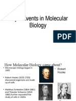 Major Events in Molecular Biology