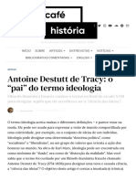 CARVALHO, Bruno Leal Pastor De. Antoine Destutt de Tracy - o "Pai" Do Termo Ideologia