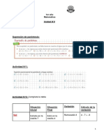 Matemática 1° Año Unidad Ii Eeso N°340