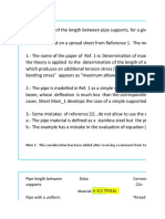 Pipes. Maximum Span Between Pipe Supports For A Given Maximum Tension Stress