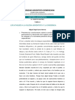 Los Ataques A La Iglesia Adventista y La Disidencia